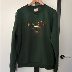 Green Paris Crewneck Sweater